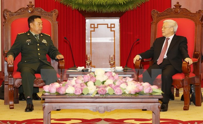 Máximo dirigente partidista vietnamita respalda cooperación militar con China ảnh 1