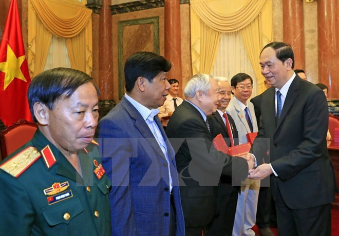 Presidente vietnamita destaca contribuciones de excombatienes voluntarios en Camboya ảnh 1 Presidente vietnamita destaca contribuciones de excombatienes voluntarios en Camboya ảnh 1