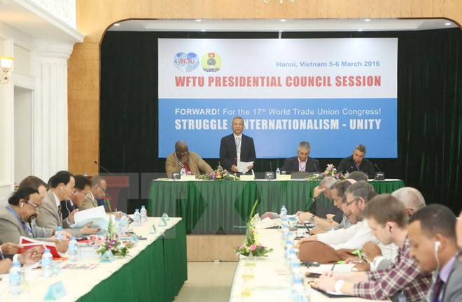 Hanoi acoge reunión del Consejo Presidencial de Federación Sindical Mundial ảnh 1 Hanoi acoge reunión del Consejo Presidencial de Federación Sindical Mundial ảnh 1
