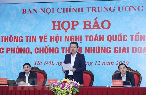 Celebrarán en Hanoi Conferencia nacional de balance de la lucha anticorrupción ảnh 1 Celebrarán en Hanoi Conferencia nacional de balance de la lucha anticorrupción ảnh 1