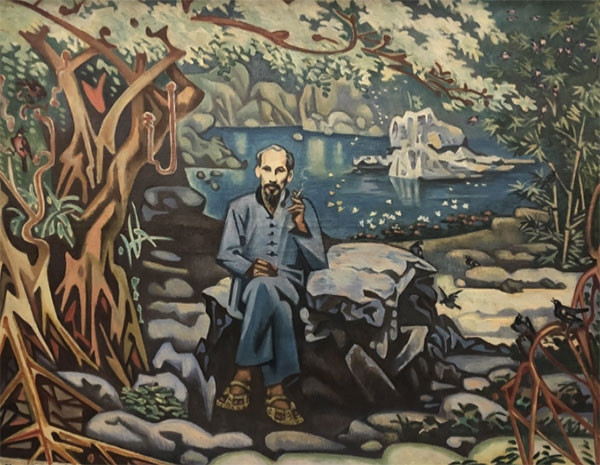 Exposición de bellas artes “Camino de la Independencia” conmemora efemérides importantes de Vietnam ảnh 2 Exposición de bellas artes “Camino de la Independencia” conmemora efemérides importantes de Vietnam ảnh 2