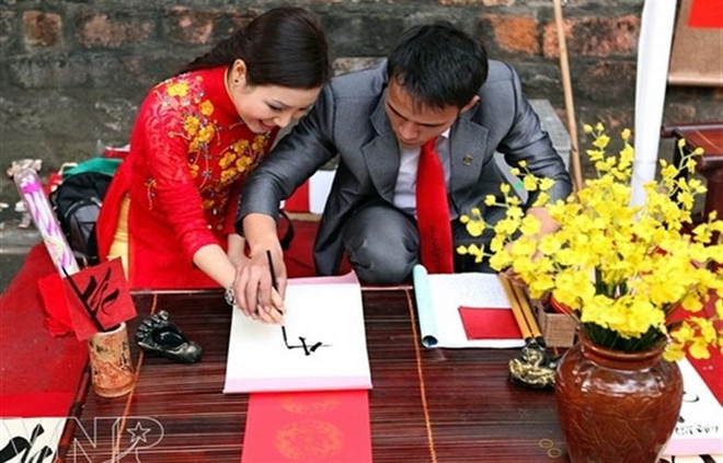 Arte de caligrafía atrae a jóvenes ảnh 1 Arte de caligrafía atrae a jóvenes ảnh 1