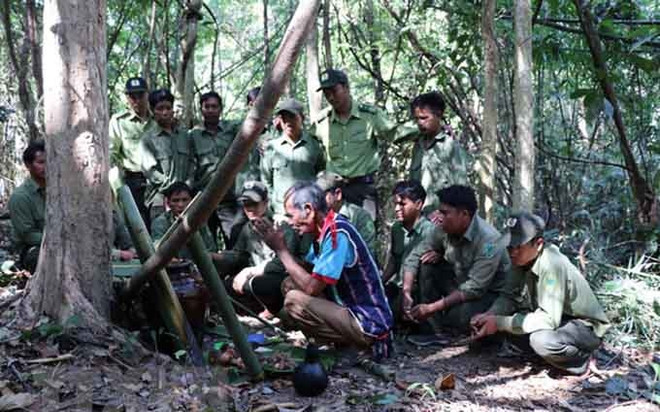 Rinden culto en Vietnam al dios de los bosques ảnh 1