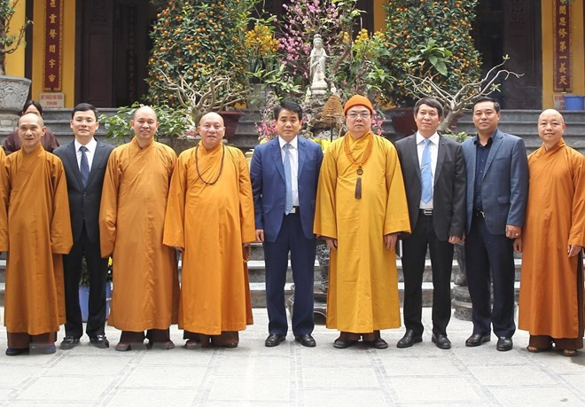 Felicitan autoridades de Hanoi a Sangha Budista de Vietnam por el Tet 2019 ảnh 1 Felicitan autoridades de Hanoi a Sangha Budista de Vietnam por el Tet 2019 ảnh 1