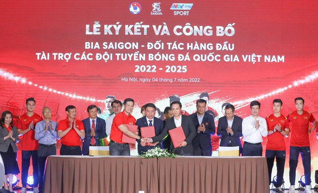 Empresa vietnamita patrocina equipos nacionales de fútbol ảnh 2 Empresa vietnamita patrocina equipos nacionales de fútbol ảnh 2