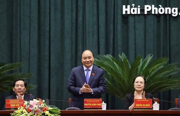 Primer ministro de Vietnam se reúne con electores de la ciudad de Hai Phong ảnh 1 Primer ministro de Vietnam se reúne con electores de la ciudad de Hai Phong ảnh 1