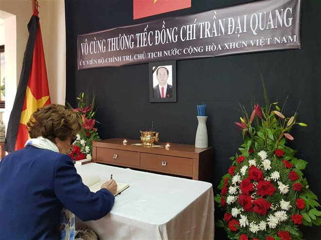 Rinden homenaje a presidente de Vietnam Tran Dai Quang en Chile ảnh 2 Rinden homenaje a presidente de Vietnam Tran Dai Quang en Chile ảnh 2