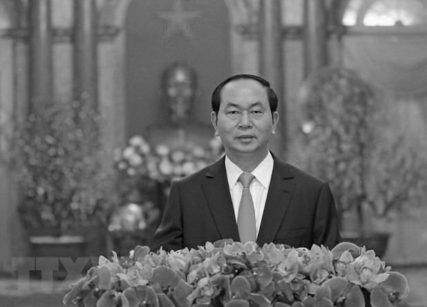 El mundo se suma al luto por deceso del presidente vietnamita ảnh 1 El mundo se suma al luto por deceso del presidente vietnamita ảnh 1