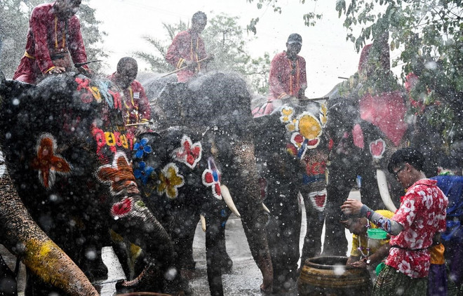 Comienzan en Tailandia celebraciones de festival budista Songkran ảnh 1 Comienzan en Tailandia celebraciones de festival budista Songkran ảnh 1