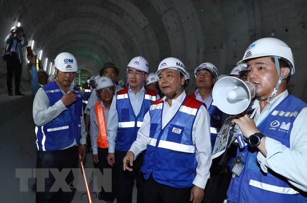 Inspecciona premier vietnamita obra del metro en Ciudad Ho Chi Minh ảnh 1 Inspecciona premier vietnamita obra del metro en Ciudad Ho Chi Minh ảnh 1