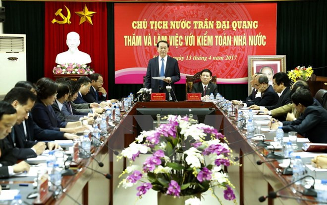 Presidente vietnamita insta a aumentar auditoría en proyectos de desarrollo ảnh 1 Presidente vietnamita insta a aumentar auditoría en proyectos de desarrollo ảnh 1