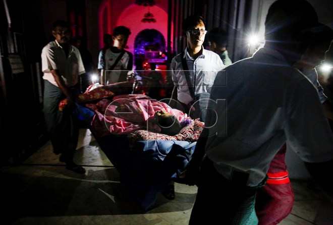 Incendio en hospital en ciudad de Rangún, en Myanmar ảnh 1 Incendio en hospital en ciudad de Rangún, en Myanmar ảnh 1
