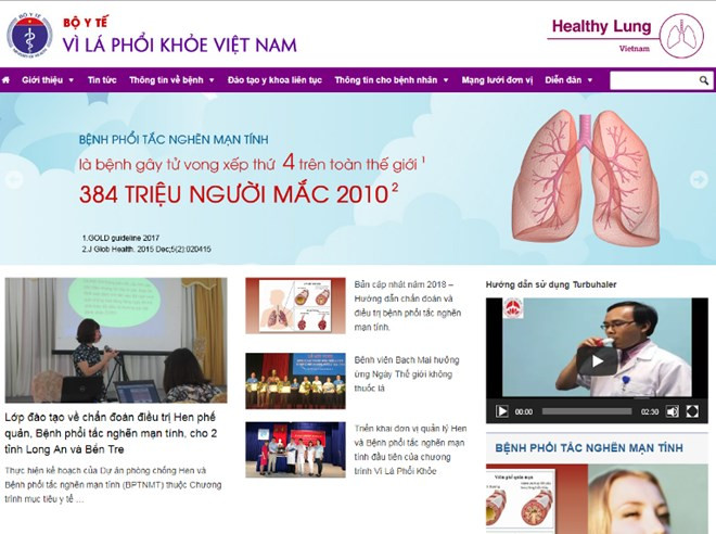 Presentan en Vietnam página web “Por un pulmón sano” ảnh 1 Presentan en Vietnam página web “Por un pulmón sano” ảnh 1