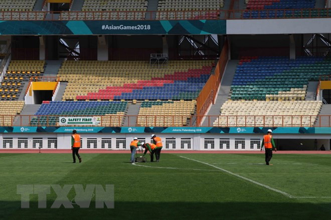 Estadio indonesio listo para debut de selección vietnamita de fútbol en ASIAD 2018 ảnh 1 Estadio indonesio listo para debut de selección vietnamita de fútbol en ASIAD 2018 ảnh 1