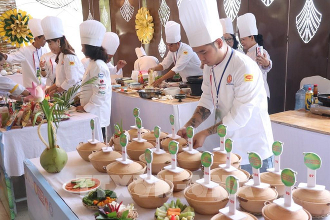 222 platos de coco en Vietnam establecen récord mundial ảnh 2
