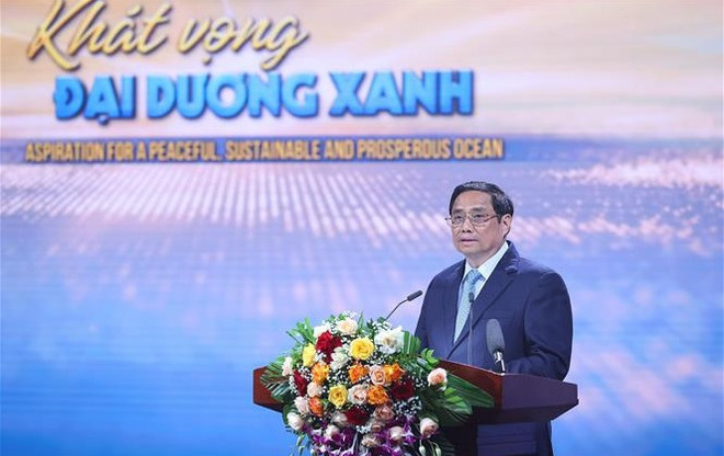 Premier vietnamita insta a actuar por océano azul, paz y desarrollo sostenible ảnh 1 Premier vietnamita insta a actuar por océano azul, paz y desarrollo sostenible ảnh 1