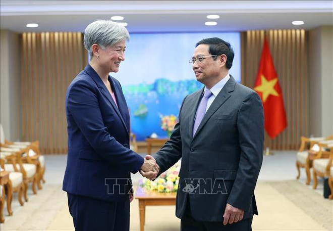 Primer ministro de Vietnam se reúne con canciller australiana ảnh 1