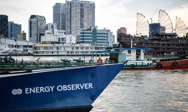 Barco propulsado por hidrógeno y energías renovables llega a Vietnam ảnh 1 Barco propulsado por hidrógeno y energías renovables llega a Vietnam ảnh 1