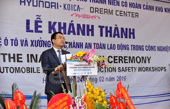 Inauguran en Hanoi centro de formación profesional con apoyo sudcoreano ảnh 1 Inauguran en Hanoi centro de formación profesional con apoyo sudcoreano ảnh 1