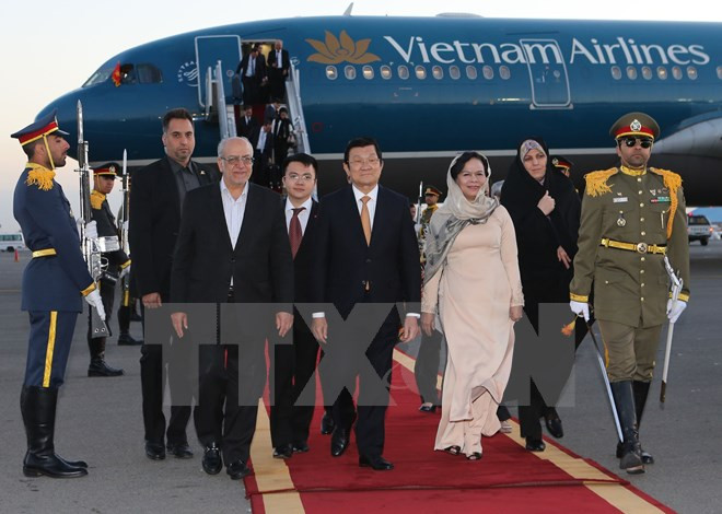 Presidente vietnamita inicia visita a Irán ảnh 1 Presidente vietnamita inicia visita a Irán ảnh 1