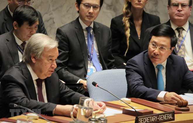 Secretario general de la ONU aprecia prestigio de Vietnam en comunidad internacional ảnh 1 Secretario general de la ONU aprecia prestigio de Vietnam en comunidad internacional ảnh 1
