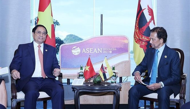 Primer ministro de Vietnam se reúne con sultán de Brunei ảnh 1 Primer ministro de Vietnam se reúne con sultán de Brunei ảnh 1