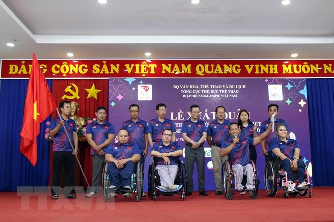 Efectúan ceremonia de despedida de delegación vietnamita a ASEAN Para Games 12 ảnh 1
