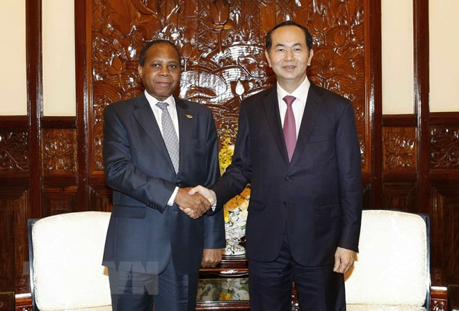 Presidente de Vietnam recibe al embajador mozambiqueño ảnh 1 Presidente de Vietnam recibe al embajador mozambiqueño ảnh 1
