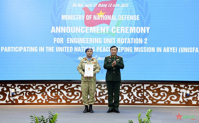 Lanza Vietnam segundo equipo de ingenieros militares para actividades de ONU ảnh 2 Lanza Vietnam segundo equipo de ingenieros militares para actividades de ONU ảnh 2