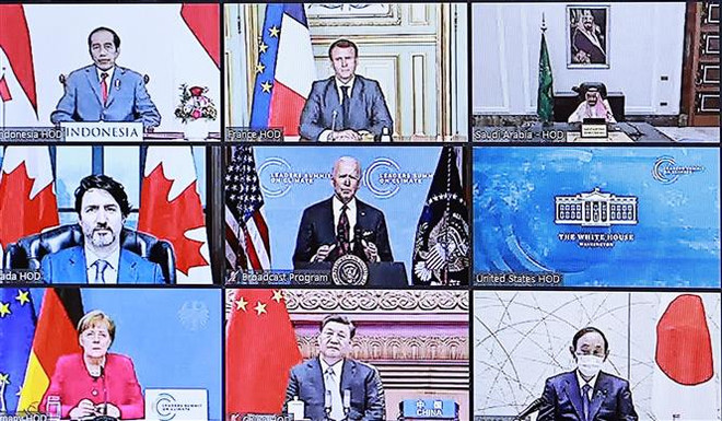 Presidente de Vietnam participa en la cumbre virtual sobre el cambio climático ảnh 2