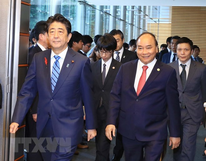 Medios japoneses difunden resultados de diálogo entre Shinzo Abe y Nguyen Xuan Phuc ảnh 1 Medios japoneses difunden resultados de diálogo entre Shinzo Abe y Nguyen Xuan Phuc ảnh 1