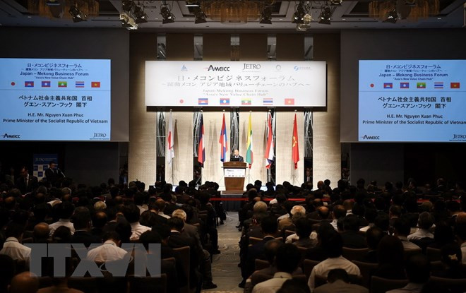 Premier de Vietnam asiste al Foro empresarial Mekong-Japón ảnh 1 Premier de Vietnam asiste al Foro empresarial Mekong-Japón ảnh 1