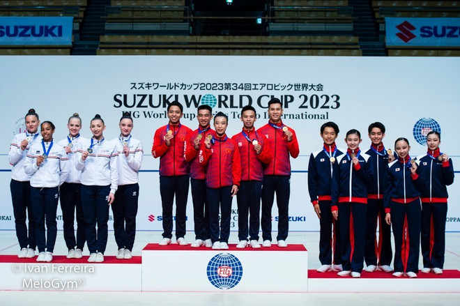 Vietnam triunfa en campeonato internacional de aeróbics ảnh 1 Vietnam triunfa en campeonato internacional de aeróbics ảnh 1