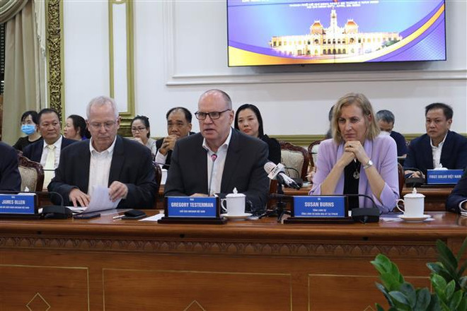 Ciudad Ho Chi Minh analiza cooperación socioeconómica con empresas estadounidenses ảnh 1 Ciudad Ho Chi Minh analiza cooperación socioeconómica con empresas estadounidenses ảnh 1