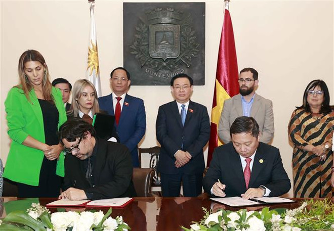 Titular del Parlamento vietnamita mantiene reunión con autoridades de Montevideo ảnh 2 Titular del Parlamento vietnamita mantiene reunión con autoridades de Montevideo ảnh 2