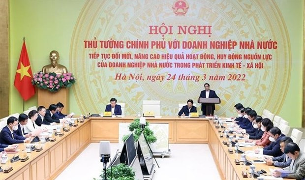 Primer ministro de Vietnam preside una videoconferencia nacional con empresas estatales ảnh 1 Primer ministro de Vietnam preside una videoconferencia nacional con empresas estatales ảnh 1