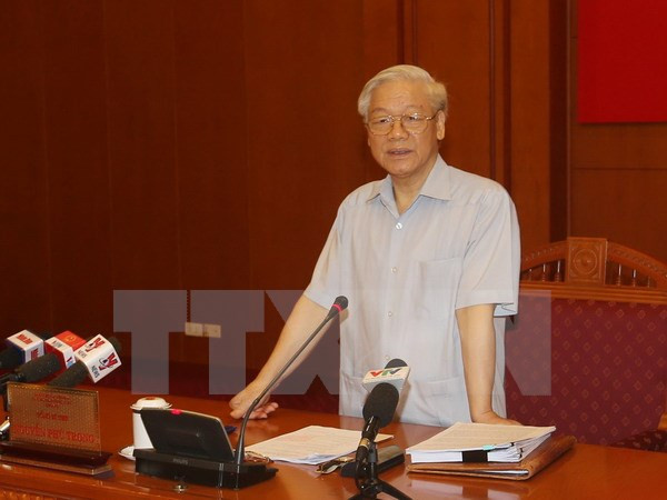 Líder partidista vietnamita alienta lucha contra la corrupción ảnh 1  Líder partidista vietnamita alienta lucha contra la corrupción ảnh 1