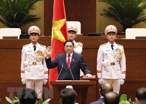 Premier de Camboya felicita al jefe de Gobierno vietnamita ảnh 1 Premier de Camboya felicita al jefe de Gobierno vietnamita ảnh 1
