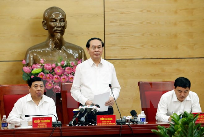 Presidente vietnamita exhorta a Nghe An a fomentar gestión de terreno y minerales ảnh 1 Presidente vietnamita exhorta a Nghe An a fomentar gestión de terreno y minerales ảnh 1