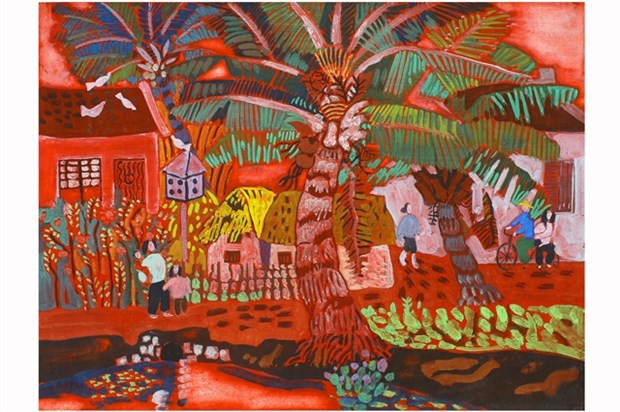 Efectuán exposición de pintura sobre primavera en ocasión del Tet ảnh 1