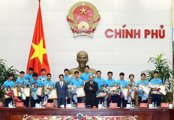 Premier de Vietnam destaca histórico triunfo de selección sub23 en Campeonato continental ảnh 1 Premier de Vietnam destaca histórico triunfo de selección sub23 en Campeonato continental ảnh 1