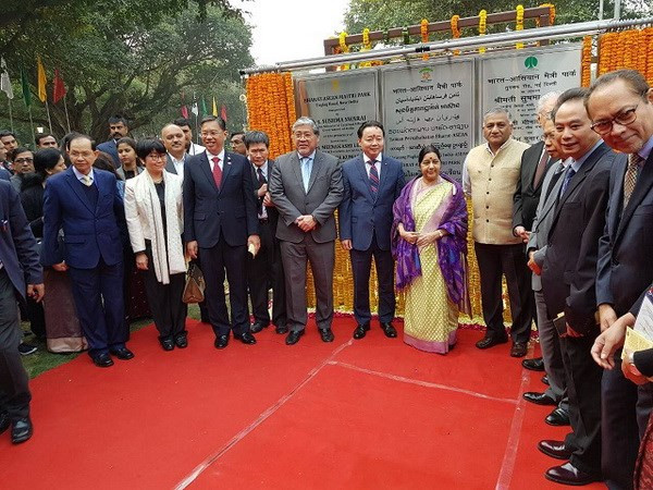 Inauguran en Nueva Delhi Parque de solidaridad India-ASEAN ảnh 1