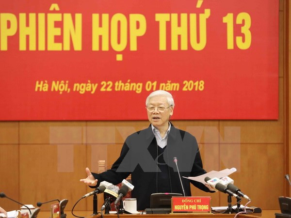 Dirigente partidista de Vietnam exhorta a luchar sin cuartel contra corrupción ảnh 1