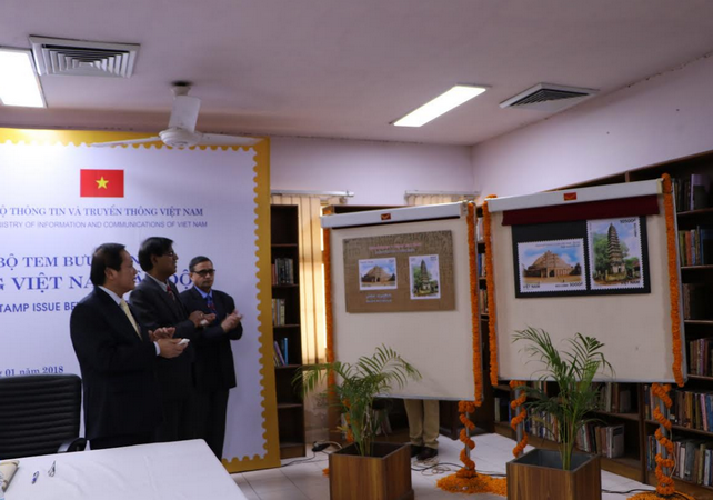 Lanzan en Hanoi y Nueva Delhi colección de sellos conjunta Vietnam- la India ảnh 1 Lanzan en Hanoi y Nueva Delhi colección de sellos conjunta Vietnam- la India ảnh 1