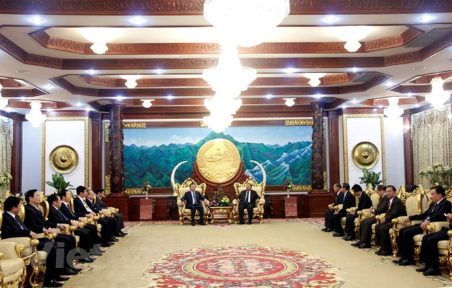 Máximo dirigente de Laos recibe al ministro vietnamita de Seguridad Pública ảnh 1 Máximo dirigente de Laos recibe al ministro vietnamita de Seguridad Pública ảnh 1