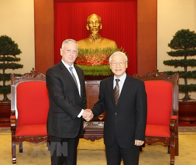 Máximo dirigente partidista de Vietnam propuso fomentar lazos con EE.UU. en sectores potenciales ảnh 1 Máximo dirigente partidista de Vietnam propuso fomentar lazos con EE.UU. en sectores potenciales ảnh 1