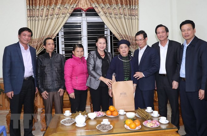 Presidenta del Parlamento felicita a pobladores de Ha Giang en ocasión del Tet ảnh 1 Presidenta del Parlamento felicita a pobladores de Ha Giang en ocasión del Tet ảnh 1