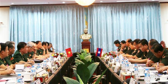Vietnam y Laos sostienen primer intercambio de políticas de defensa ảnh 1 Vietnam y Laos sostienen primer intercambio de políticas de defensa ảnh 1