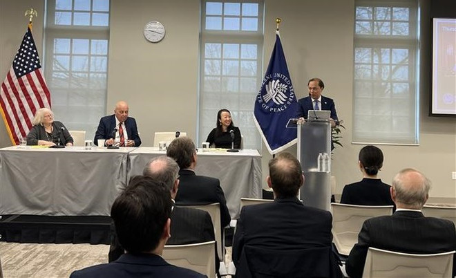 Coloquio con motivo del 50 aniversario de la firma de Acuerdos de París ảnh 1