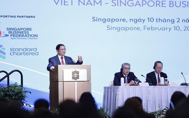 Primer ministro asiste al Foro empresarial Vietnam-Singapur ảnh 1 Primer ministro asiste al Foro empresarial Vietnam-Singapur ảnh 1
